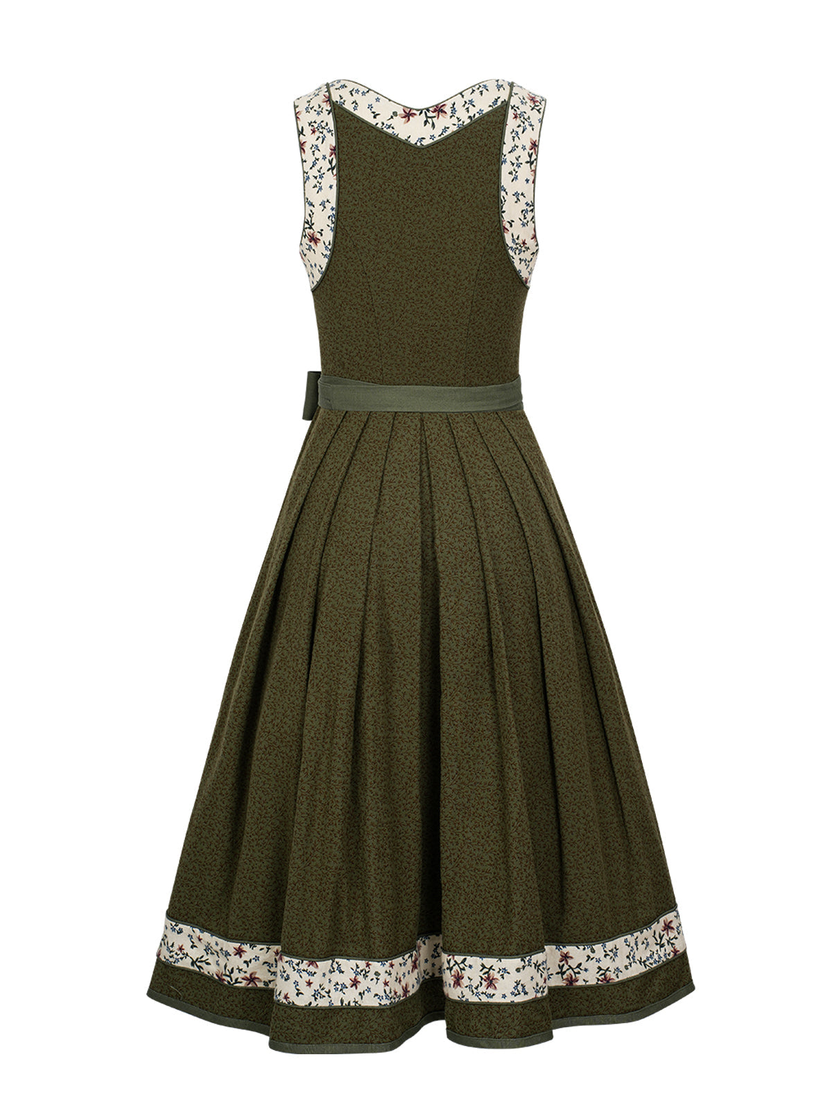 Ella – Elegantes Trachtenkleid in Grün mit Frontreißverschluss