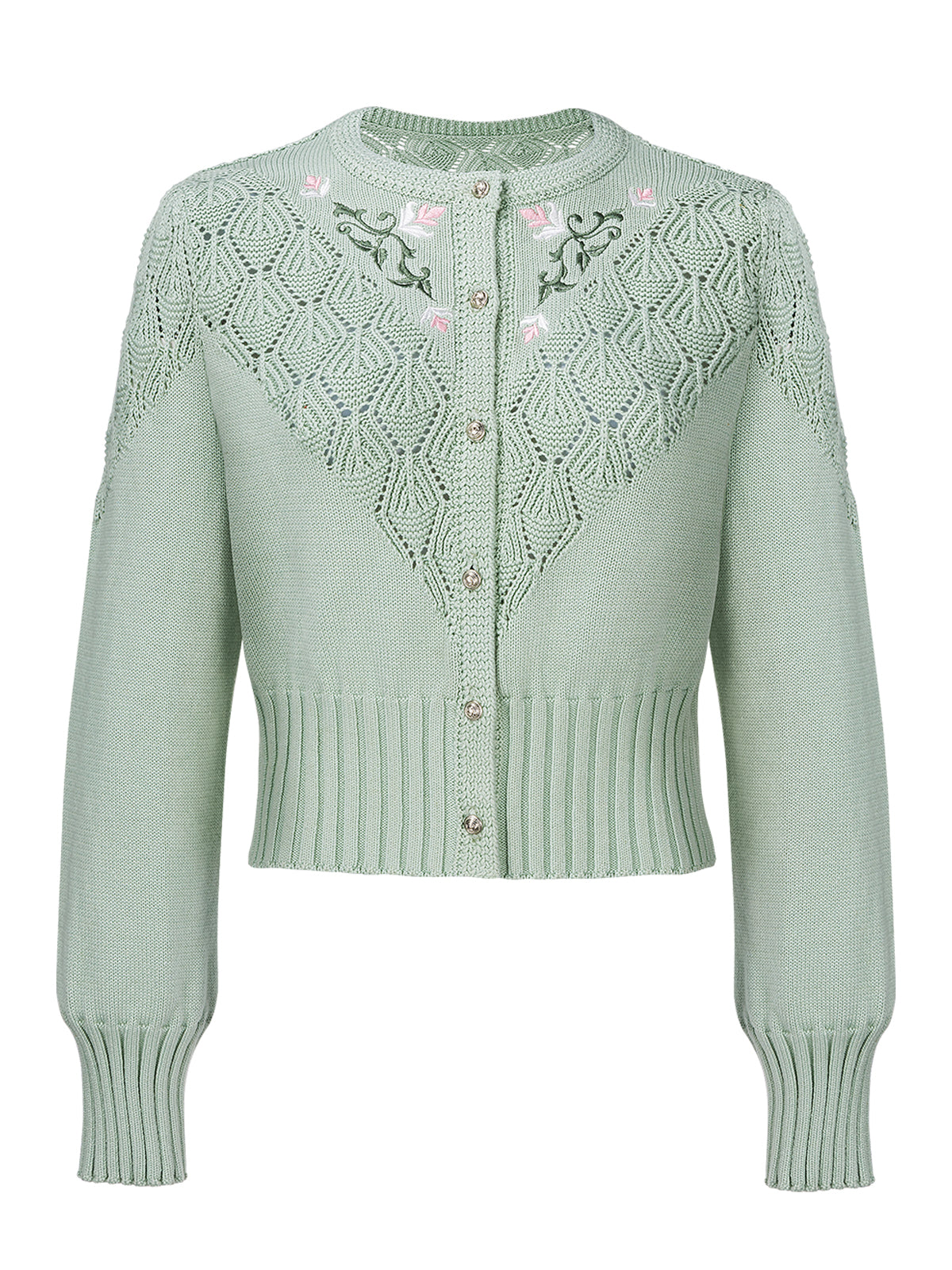 Trachten-Strickjacke Hanne in Grün