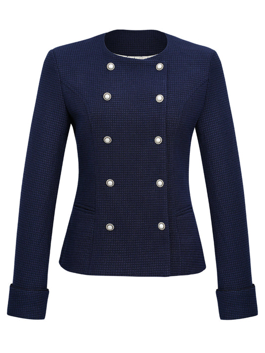 Feinstrick Trachtenjacke Damenjacke Josie in Blau