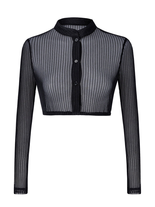 Liss – Klassische Trachtenbluse in Schwarz