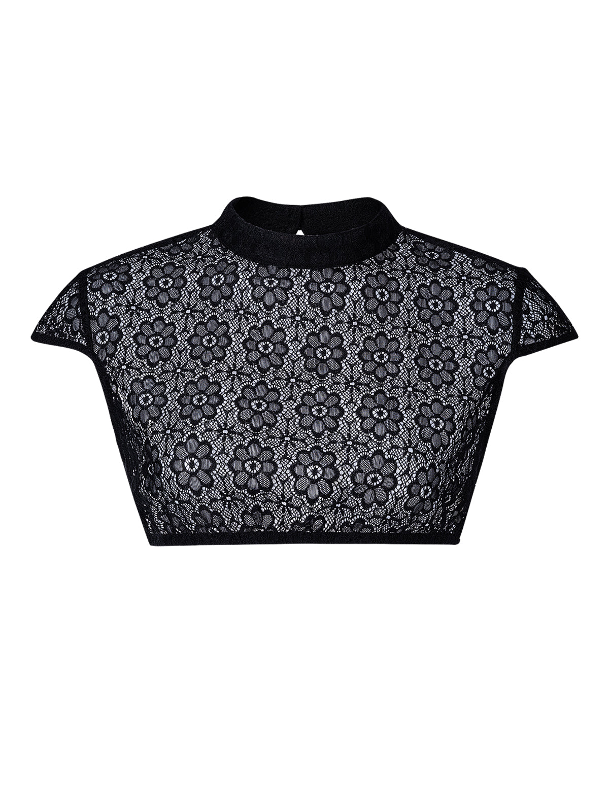 Elegante Dirndlbluse Eudora | Kurzarm | Schwarz