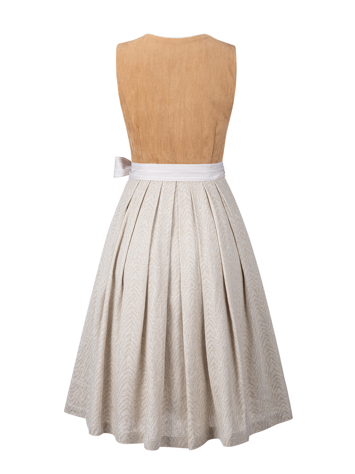 Freda Khaki Dirndl im traditionellen Stil in Braun