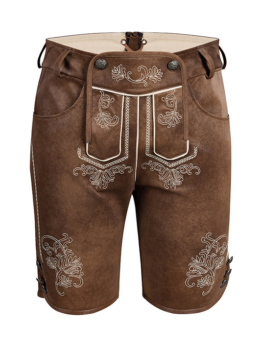Kurze Lederhose Tarius Antibraune – Braun