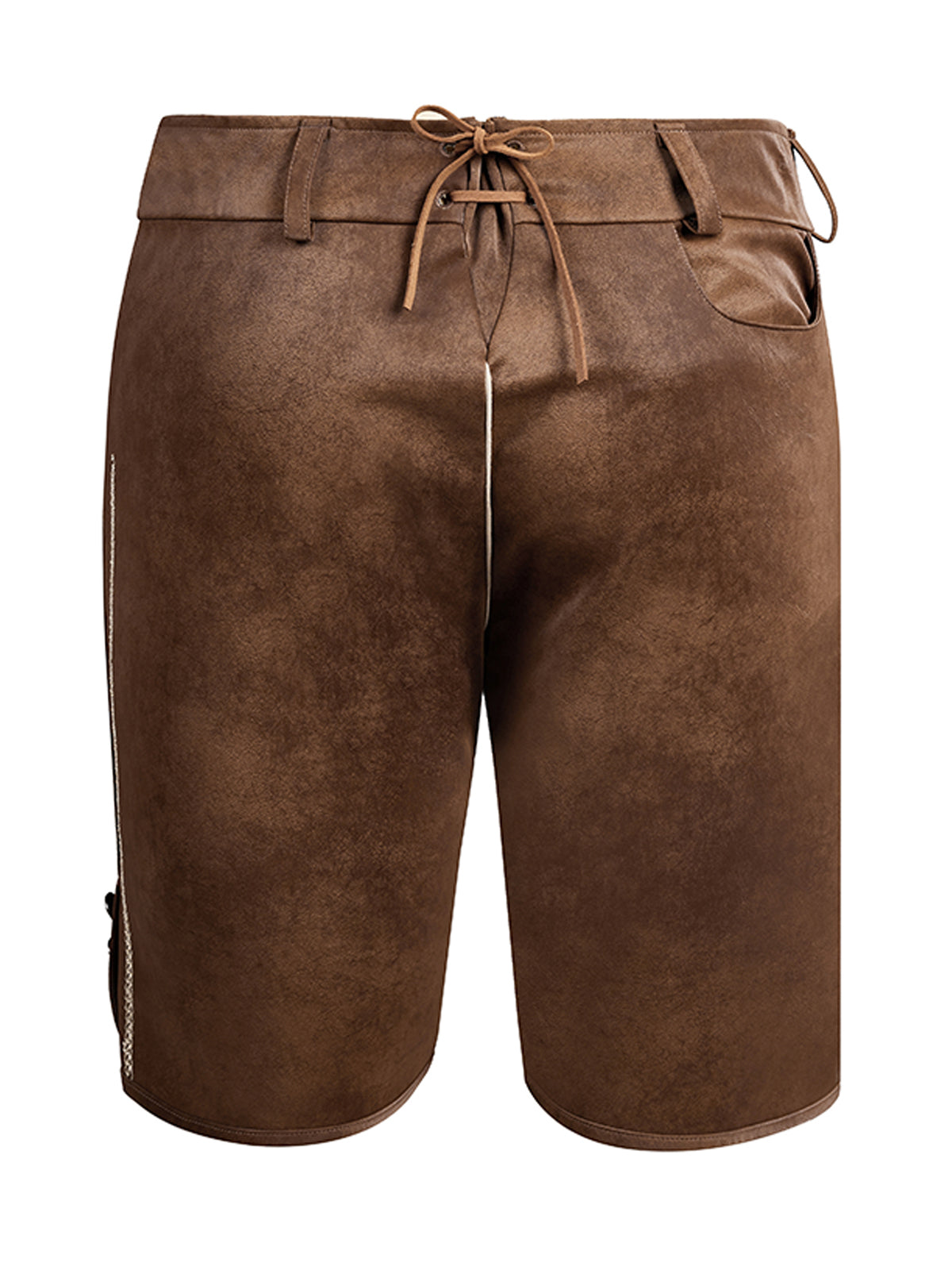 Kurze Lederhose Tarius Antibraune – Braun