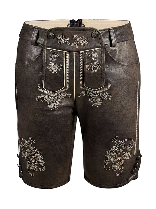 Tarius Steinbraune – Bayerische Trachtenlederhose in Grau