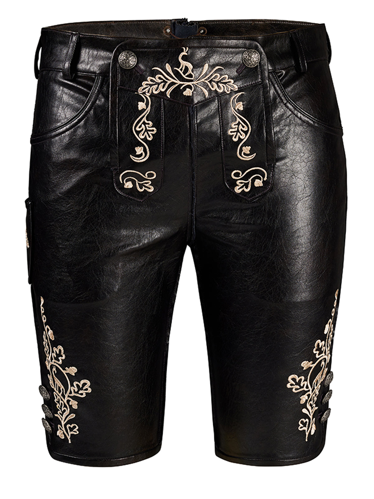 Traditionelle Lederhose Ludwig Schwarzees | Schwarz