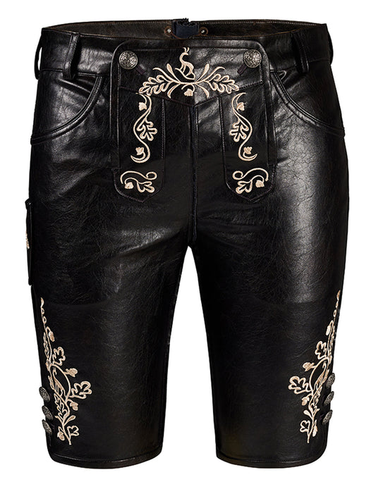 Traditionelle Lederhose Ludwig Schwarzees | Schwarz