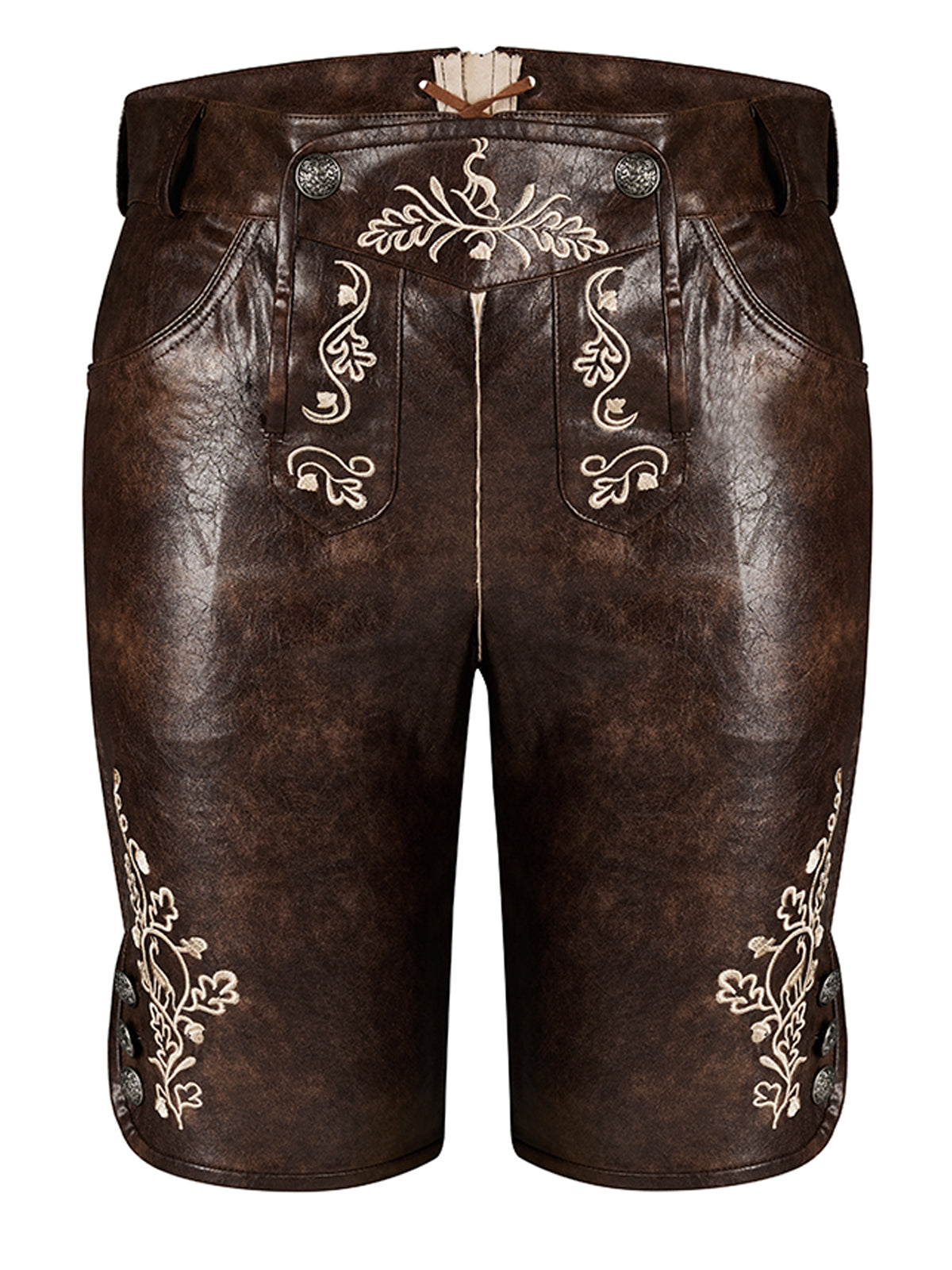 Oktoberfest Lederhose Ludwig Antibraune in Braun