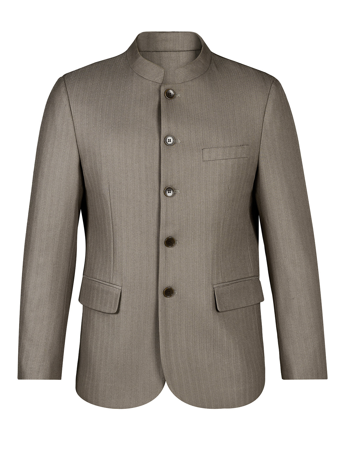 Herrensakko Helmuta Brown Janker im traditionellen Stil – Braun