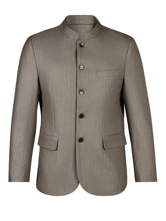 Herrensakko Helmuta Brown Janker im traditionellen Stil – Braun