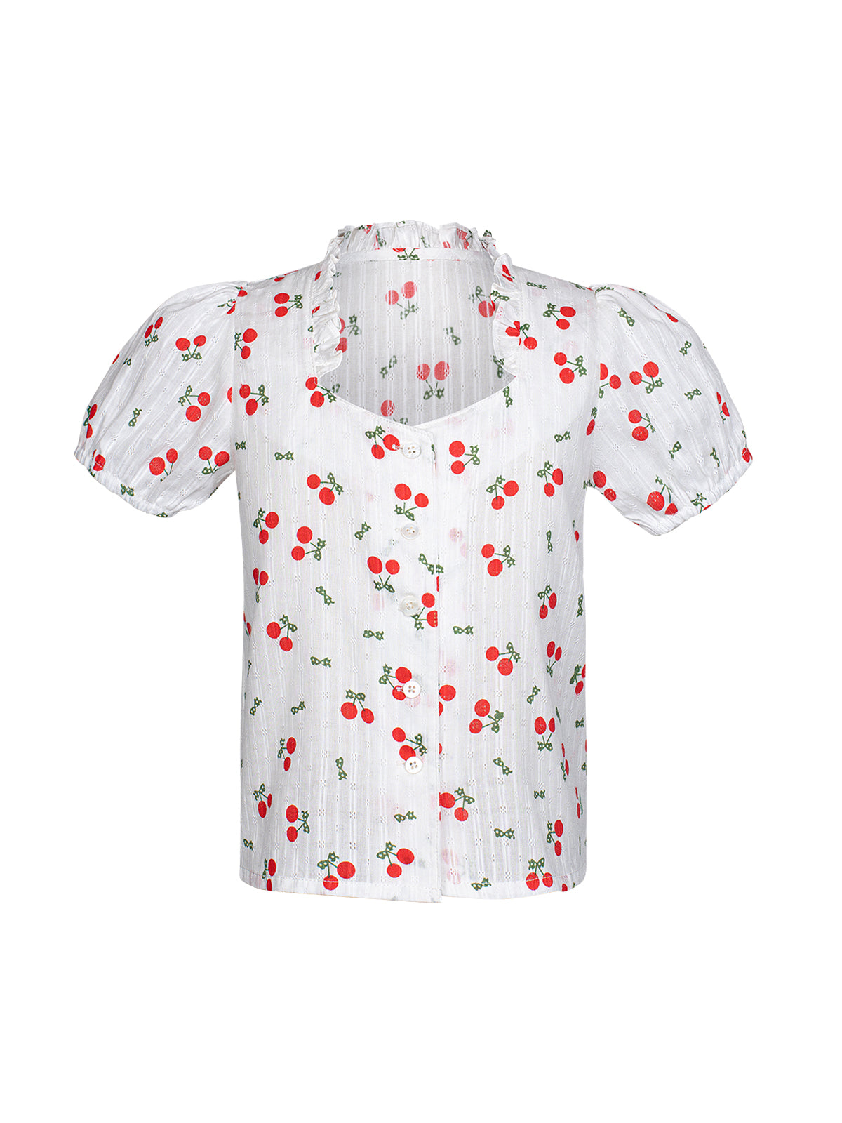 Mädchen Dirndlbluse Sofia Cherry | Kurzarm