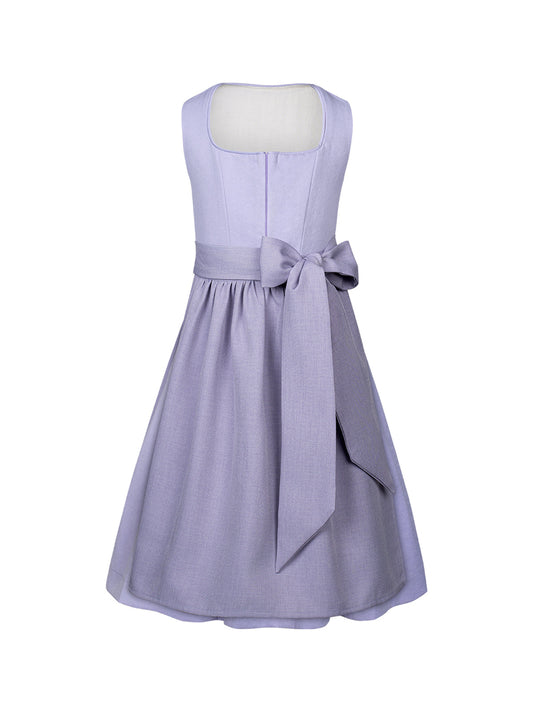 Kinder Dirndl Viktoria | Dirndl für Damen | Lila | Gerader Ausschnitt