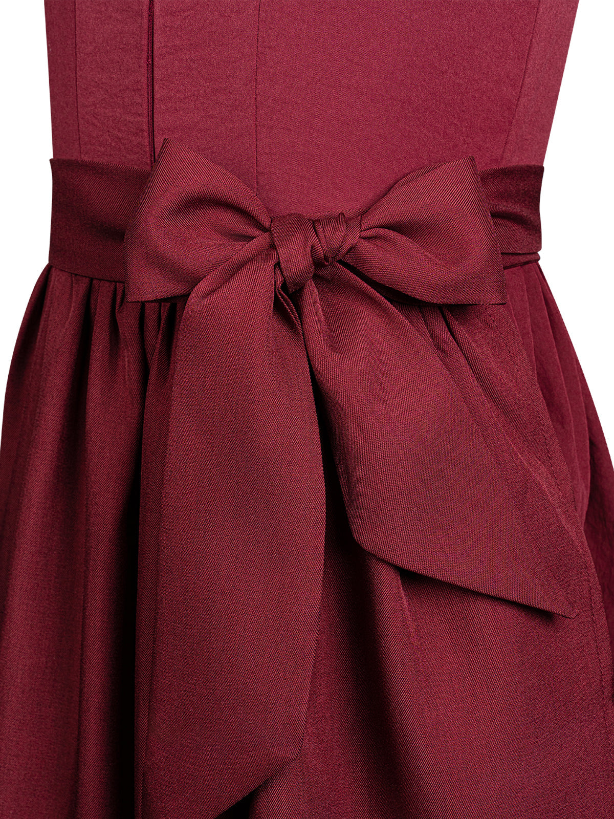Dirndl Kinder Dirndl Doven in Rot mit Gerader Ausschnitt