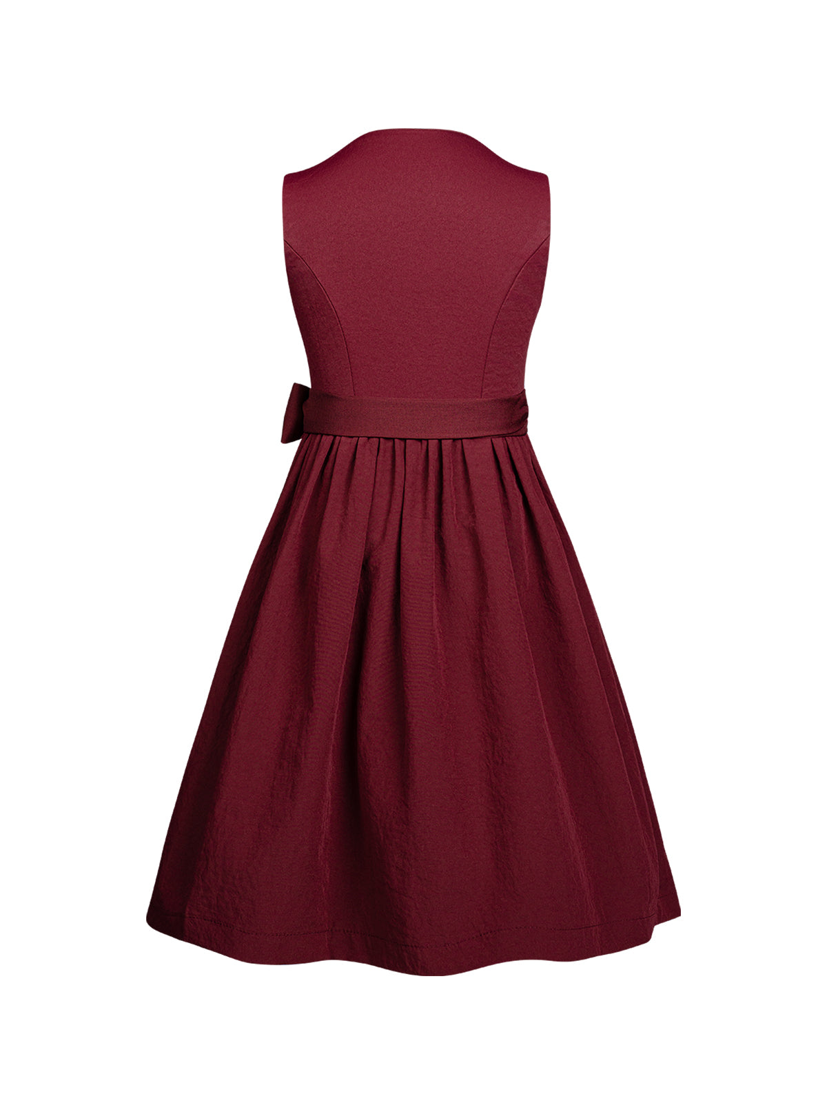 Dirndl Kinder Dirndl Doven in Rot mit Gerader Ausschnitt