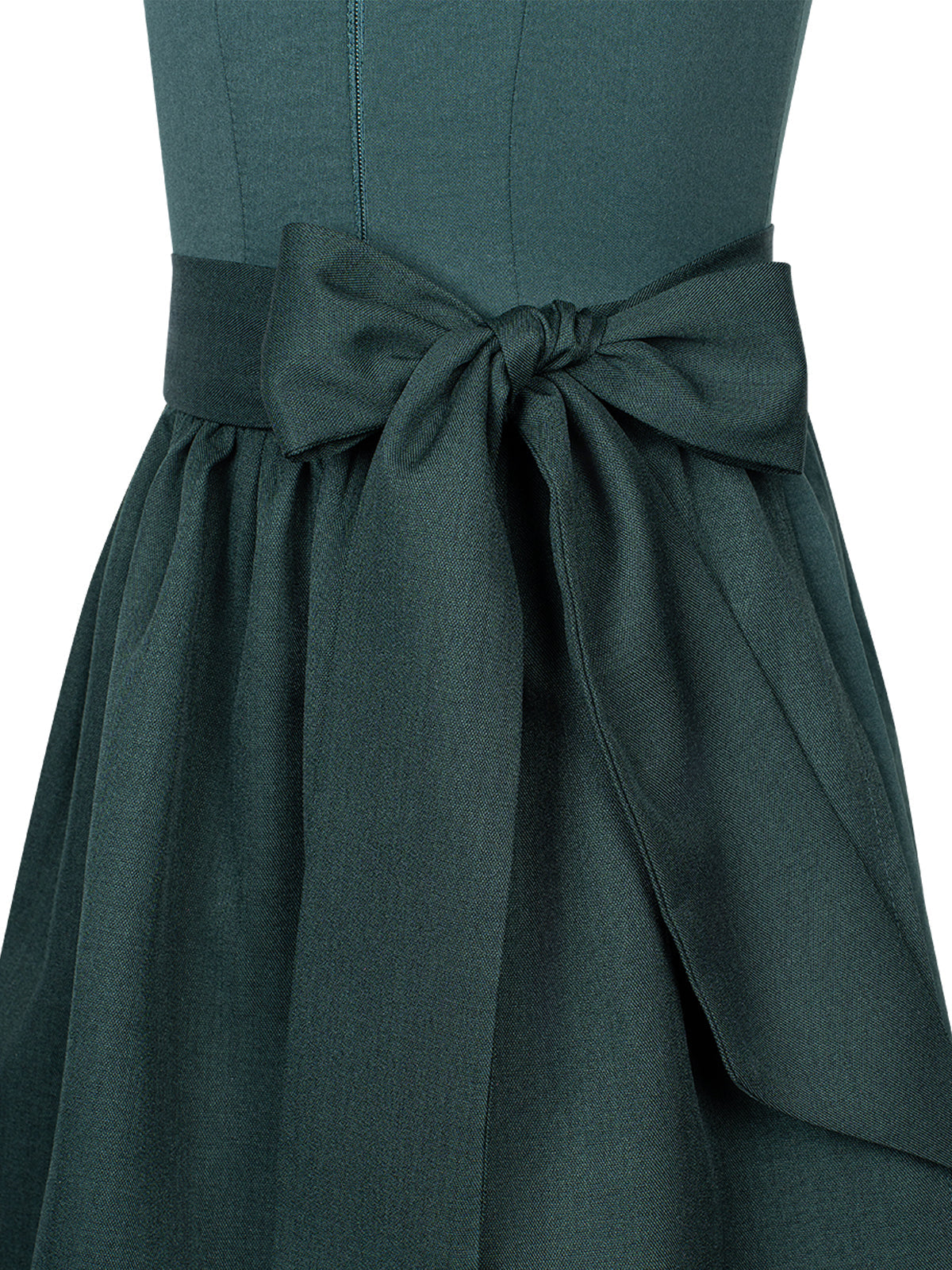 Kinder Dirndl Edda – Elegantes Trachtenkleid in Grün mit Frontreißverschluss