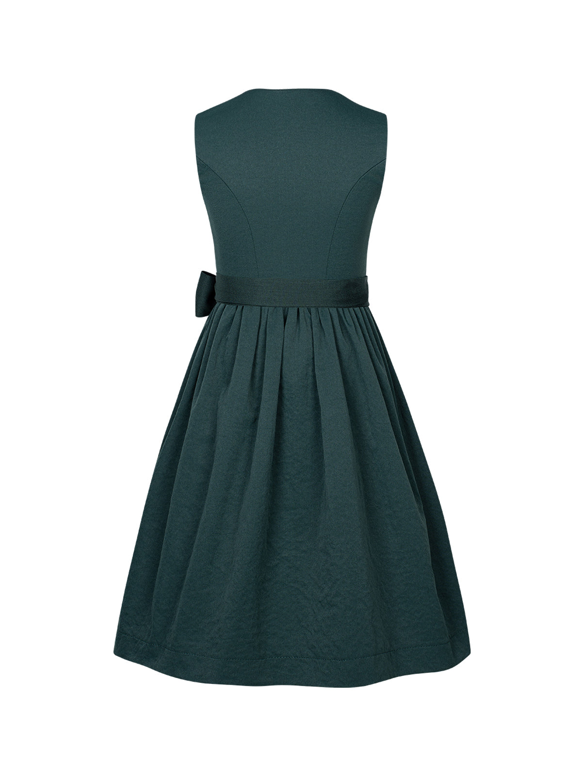 Kinder Dirndl Edda – Elegantes Trachtenkleid in Grün mit Frontreißverschluss