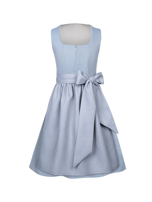 Festliches Dirndl Kinder Dirndl Lena | Blau | Gerader Ausschnitt