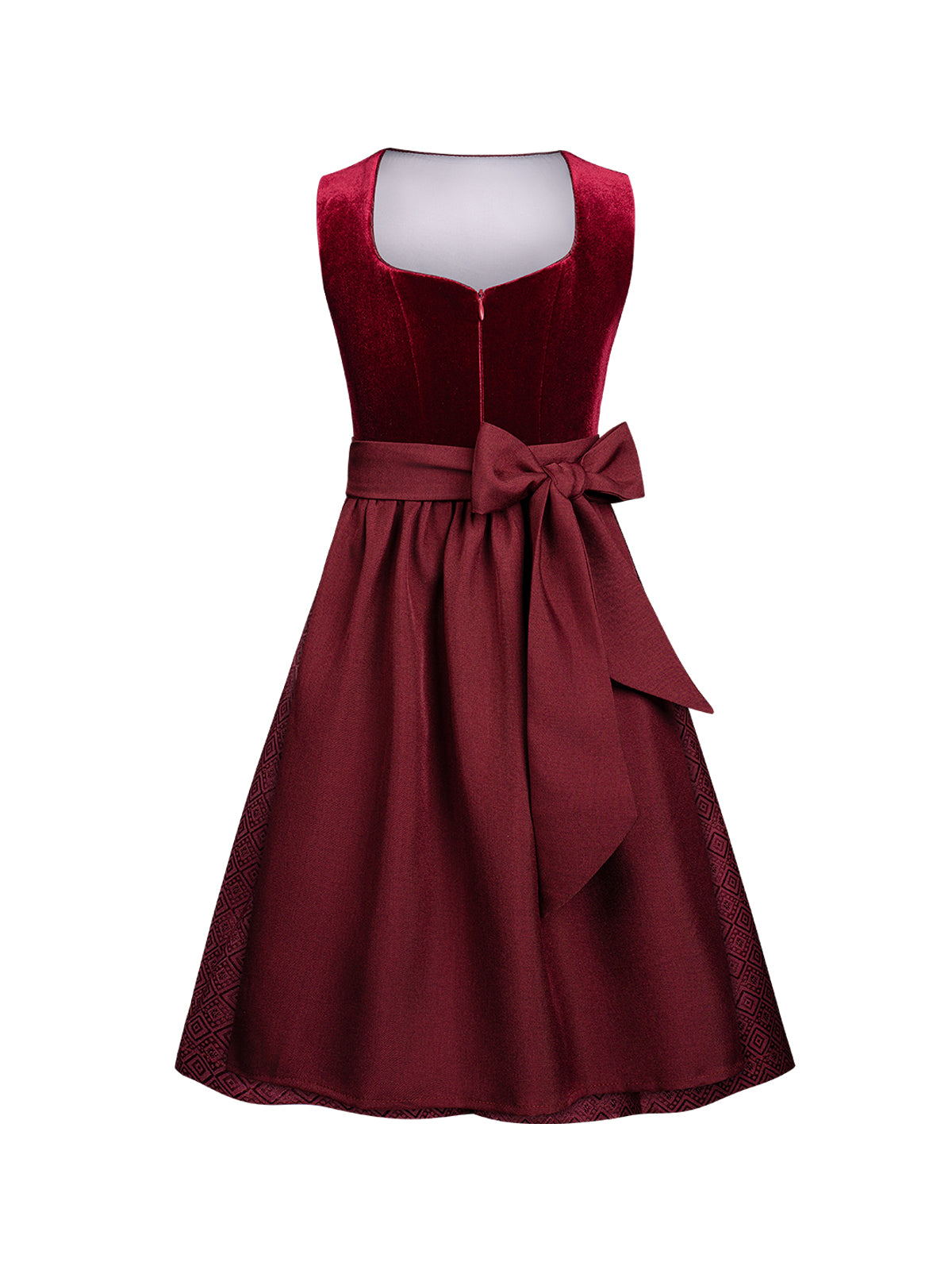 Klassisches Dirndl Kinder Dirndl Klaudia – Rot, Herz-Ausschnitt