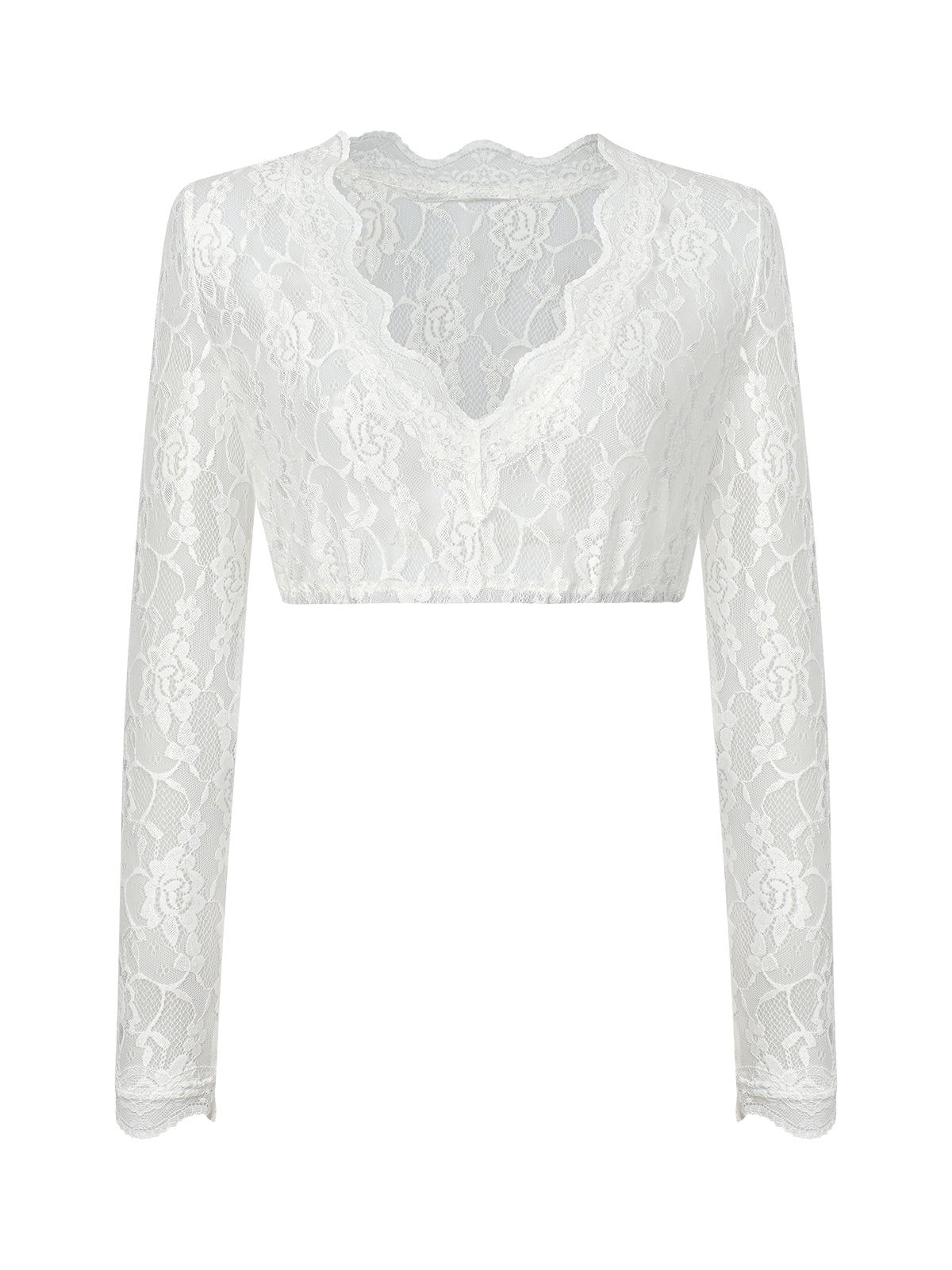 Dirndlbluse Olivia aus Lochspitze – Langarm