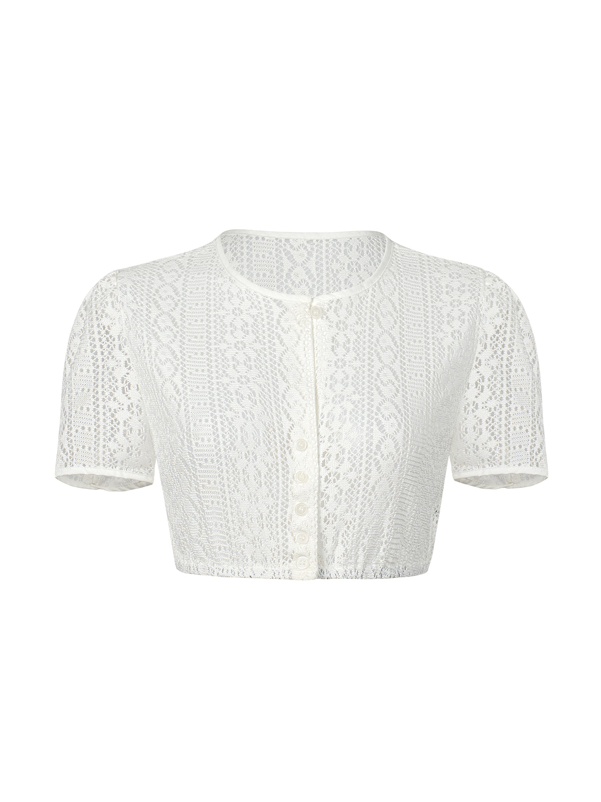 Dirndlbluse Iliana aus Spitze – Kurzarm