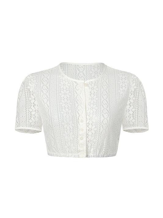 Dirndlbluse Iliana aus Spitze – Kurzarm
