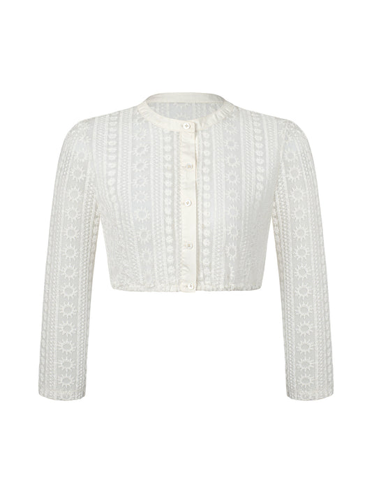 Traditionelle Dirndlbluse Wenny mit Hochgeschlossen