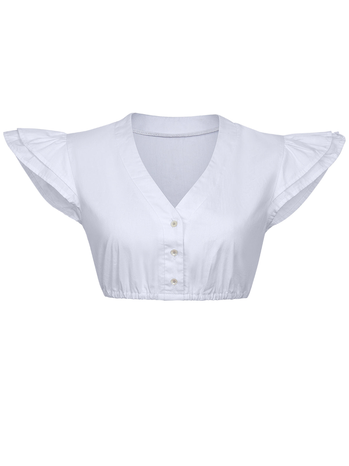 Feminine Dirndlbluse Sue in Weiß