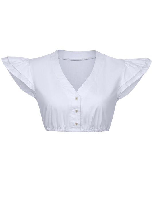 Feminine Dirndlbluse Sue in Weiß
