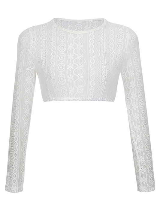 Elegante Dirndlbluse Chiara | Langarm | Weiß