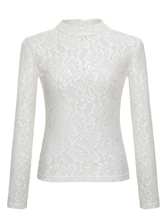 Trachten-Look Damen Body Spitzenbluse Manie