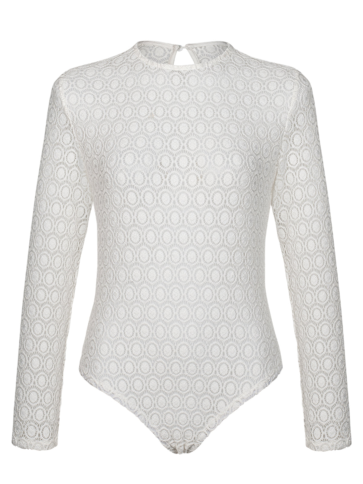 Sibyl – Eleganter Damen Body | Weiß