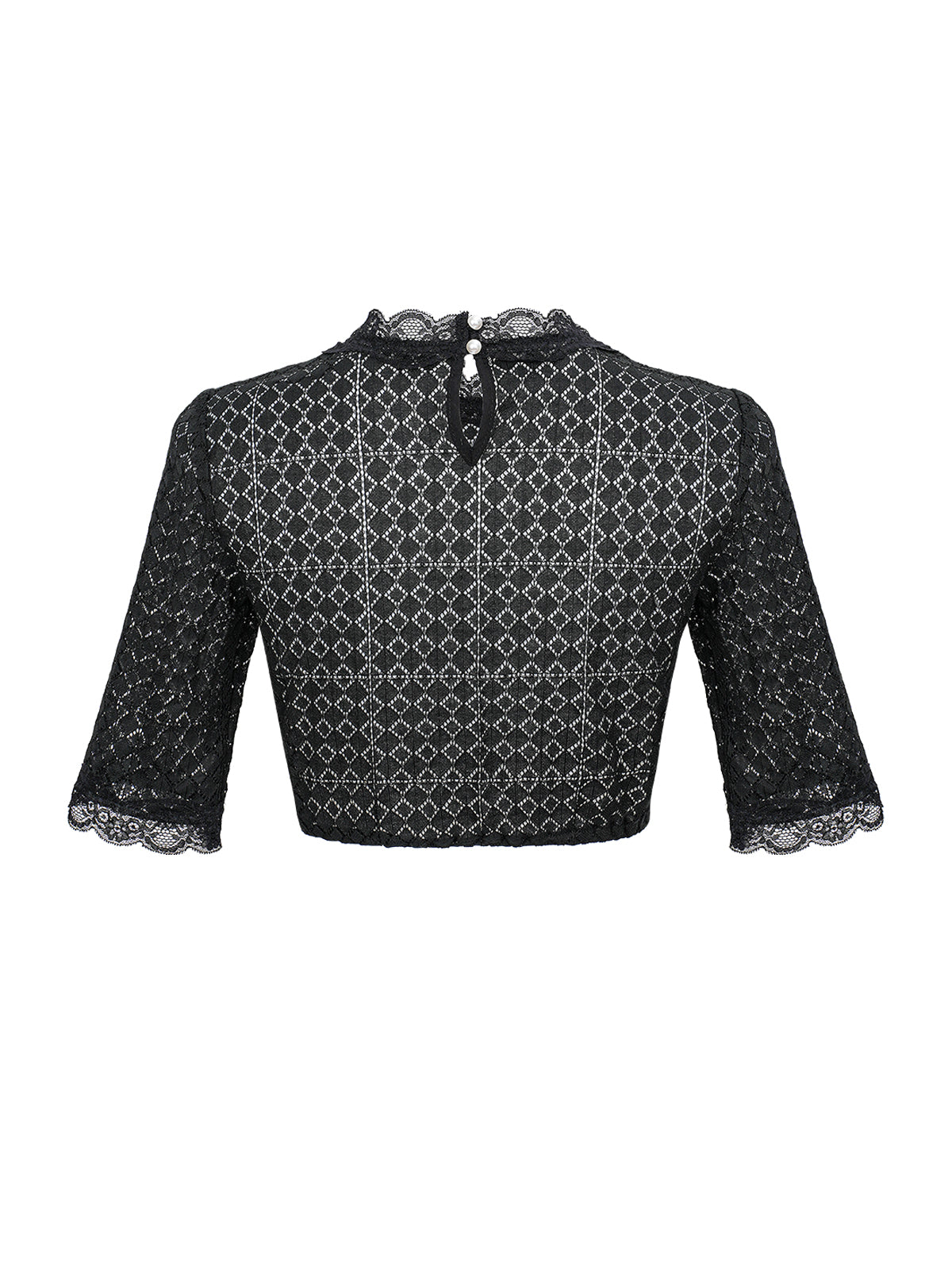 Feminine Dirndlbluse Kiana Schwarze in Schwarz