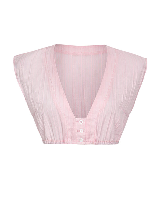 Traditionelle Dirndlbluse Milana mit V-Ausschnitt