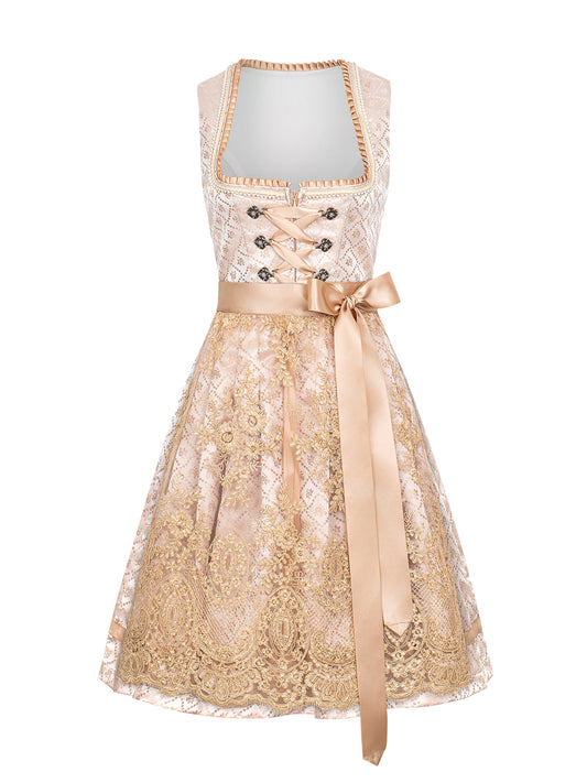 Elana Dirndl im traditionellen Stil in Gelb