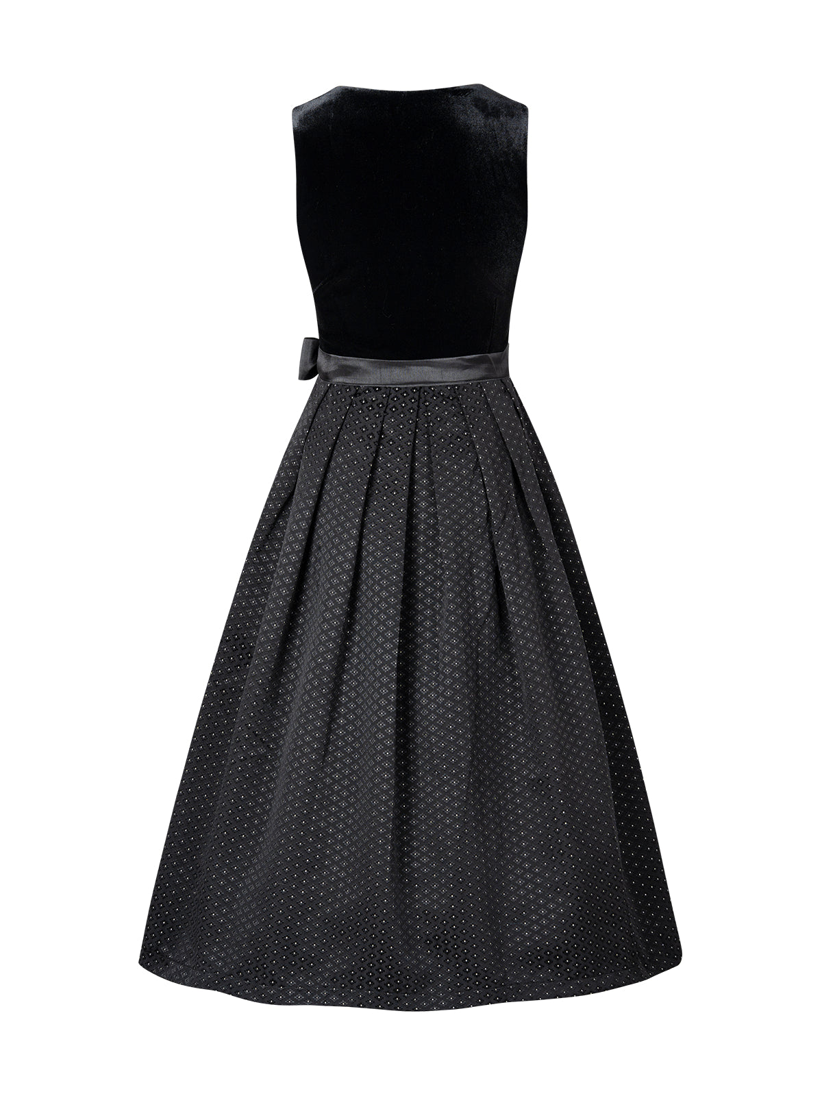 Wiesn Look Delia – Dirndl in Schwarz mit Gerader Ausschnitt