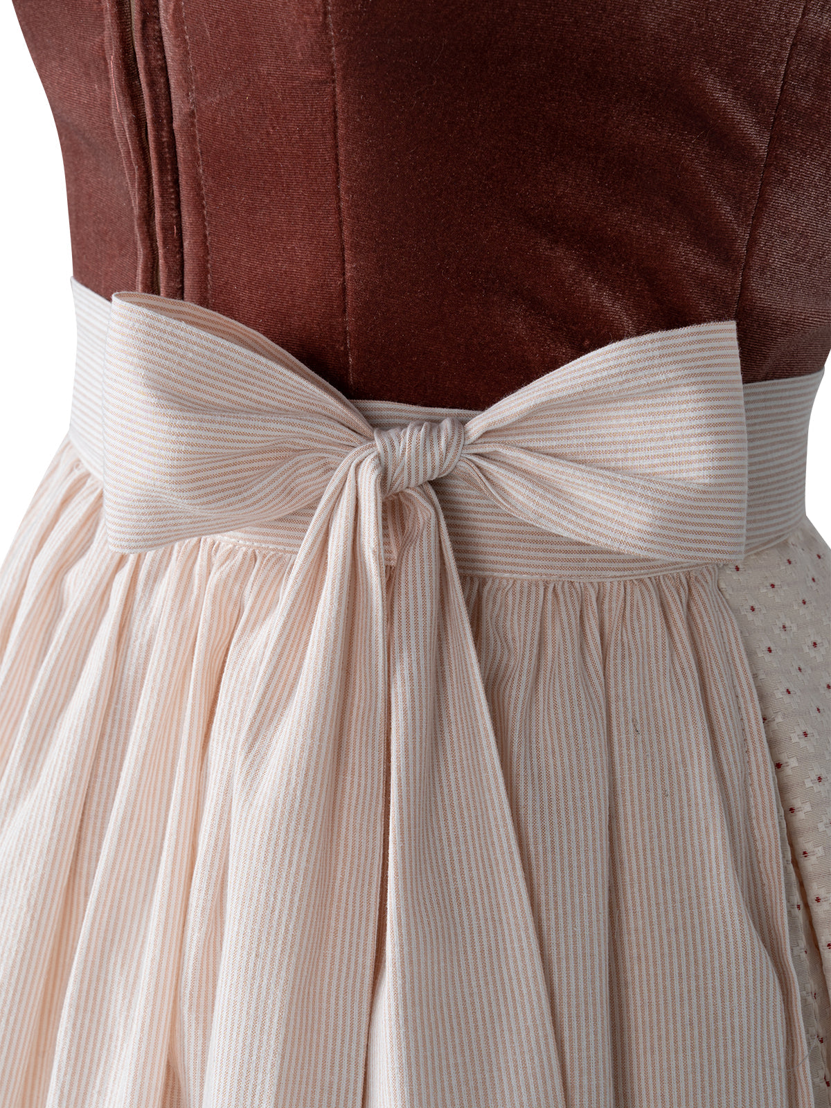 Traditionelles Trachtenkleid Florence in Rosa mit Samtoptik