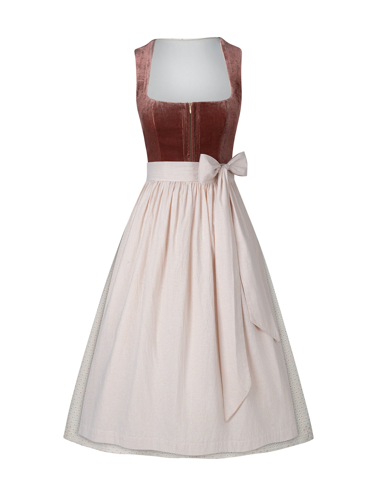 Traditionelles Trachtenkleid Florence in Rosa mit Samtoptik