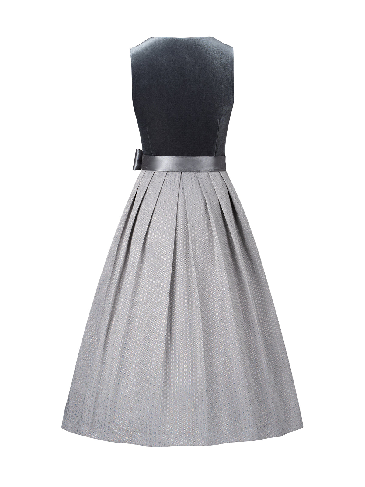 Dirndl Anella – Samtoptik in Grau