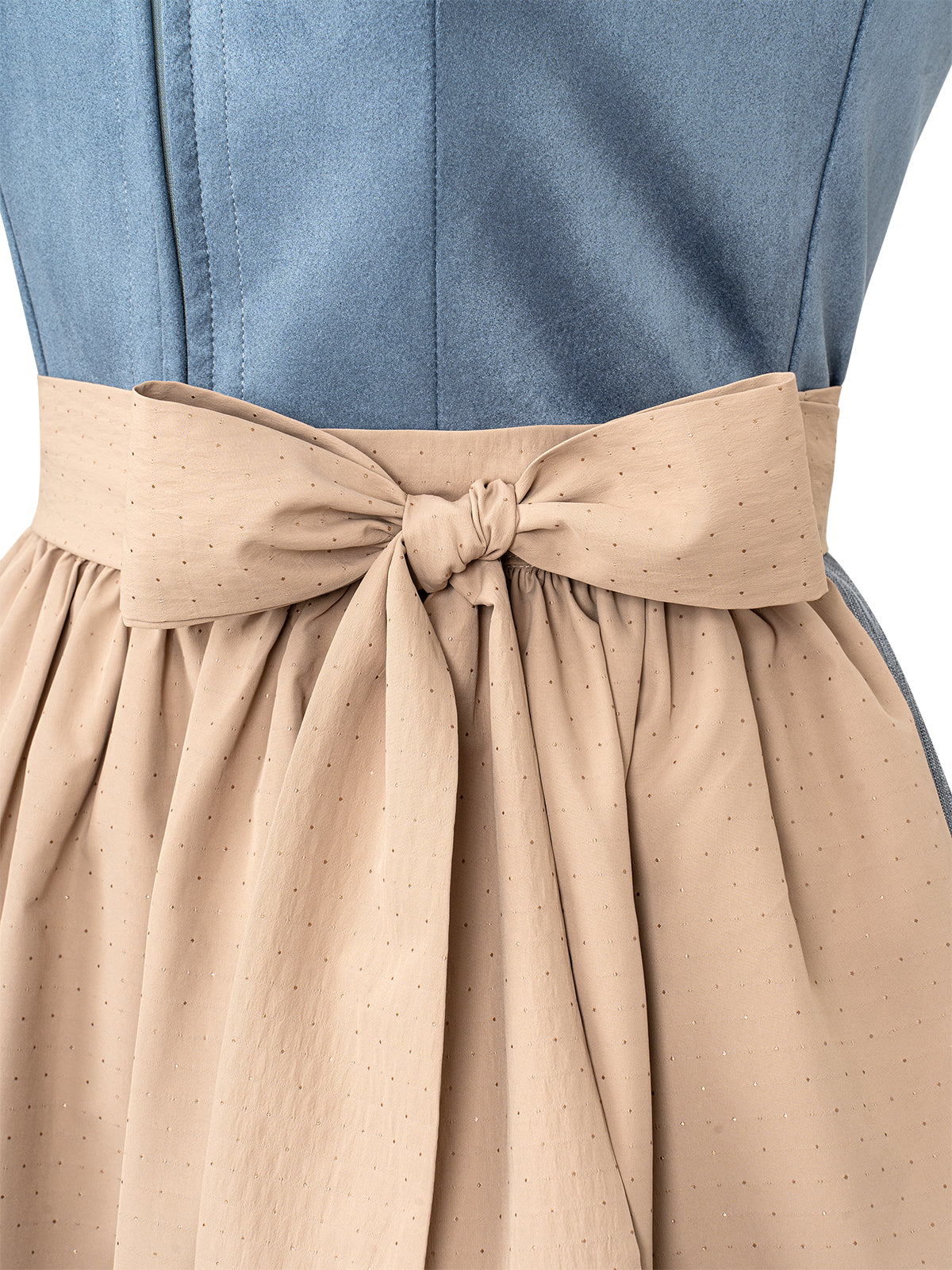 Mia | Dirndl für Damen | Blau | Gerader Ausschnitt