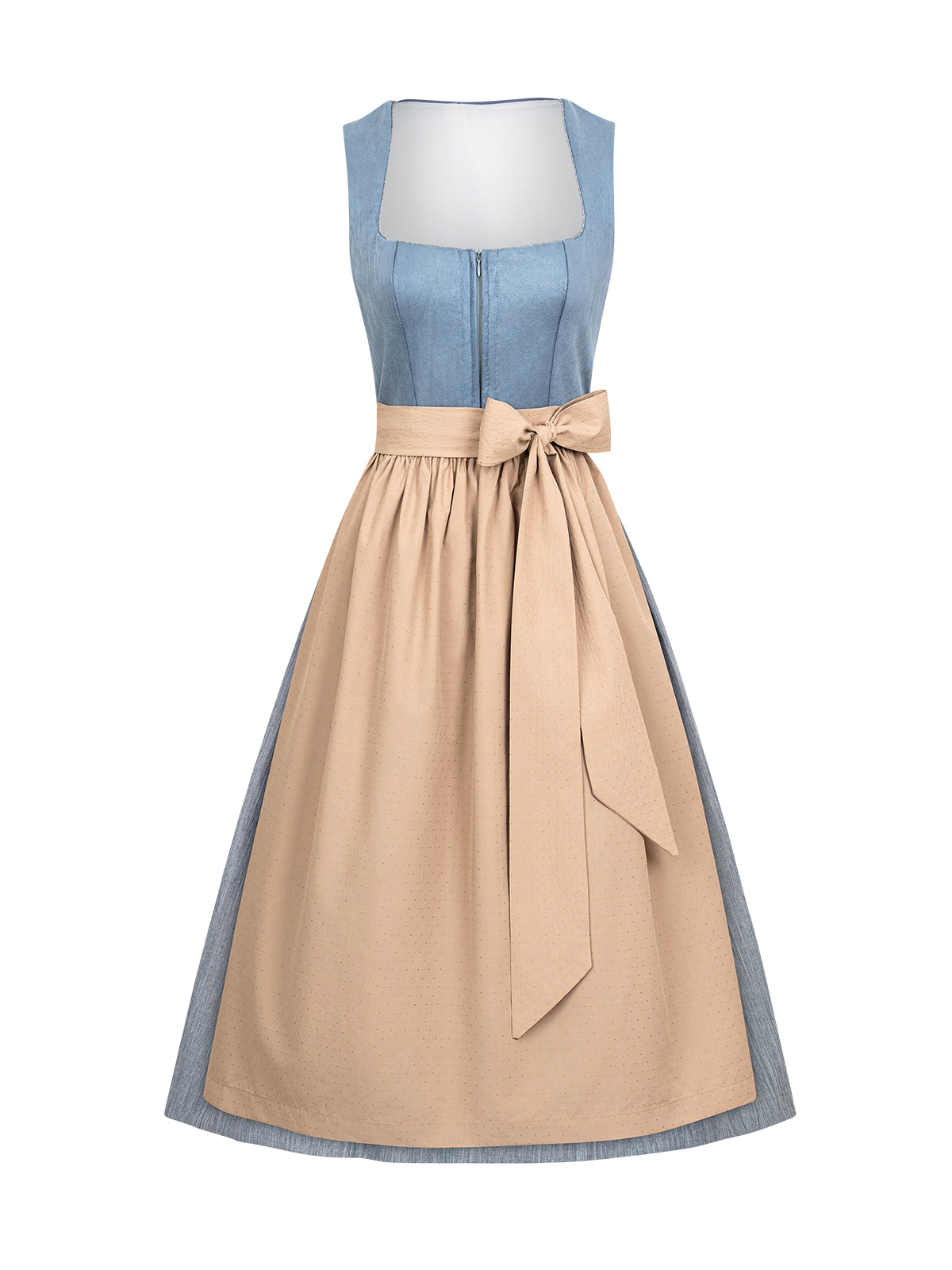 Mia | Dirndl für Damen | Blau | Gerader Ausschnitt
