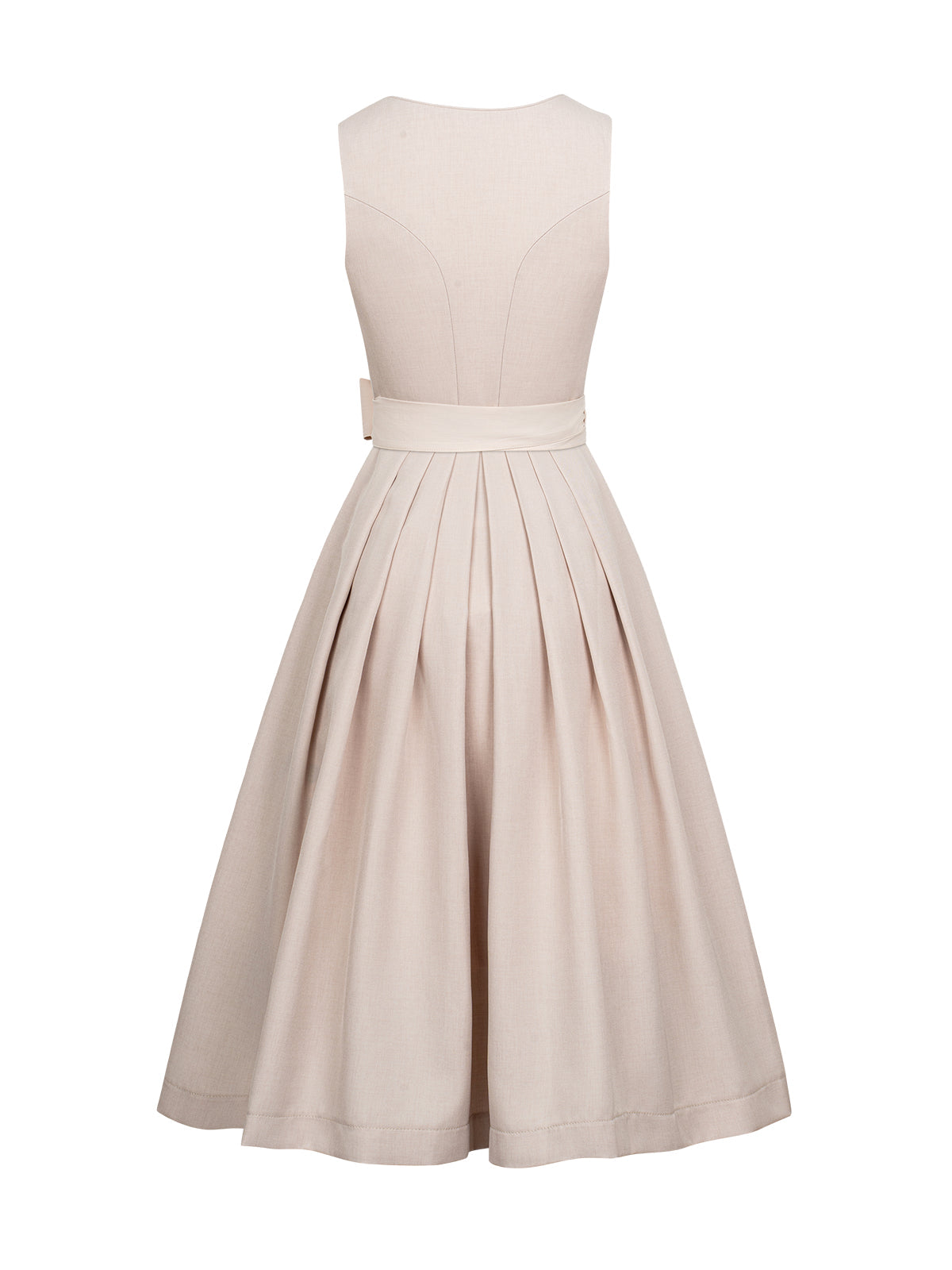 Dirndl Maribel in Beige mit Herz-Ausschnitt