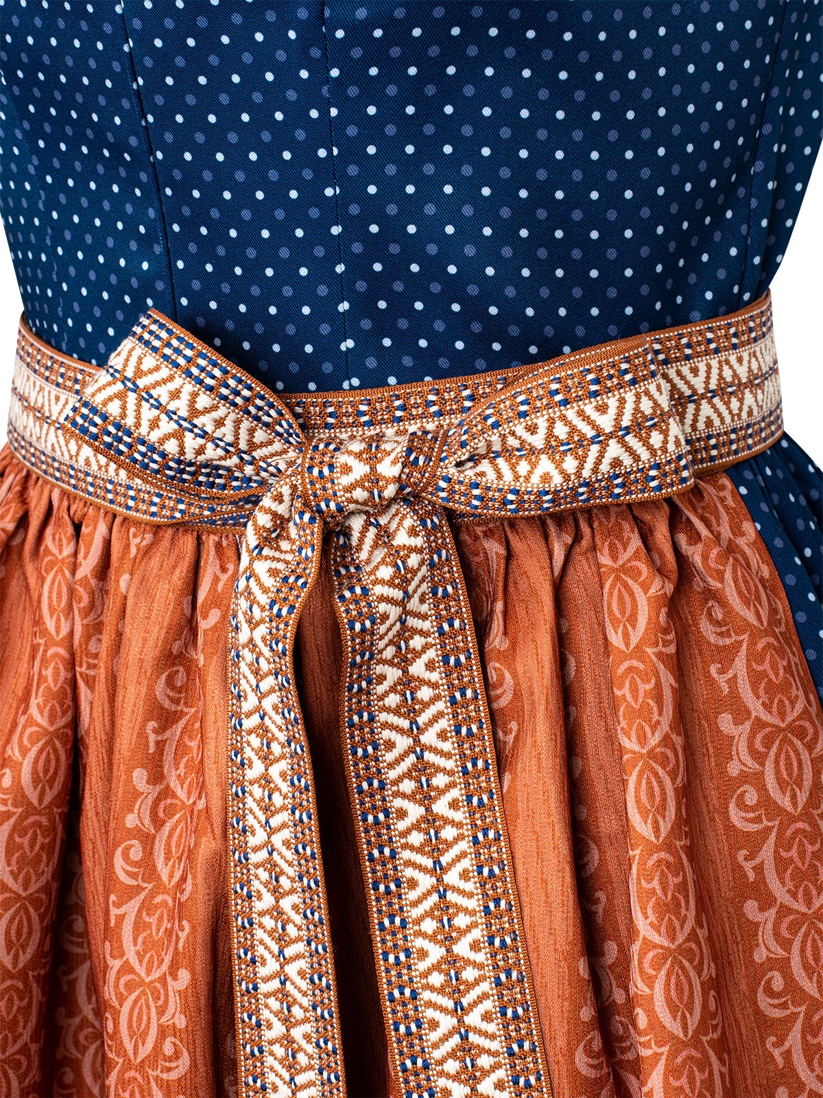 Josephine – Elegantes Trachtenkleid in Blau mit Frontreißverschluss