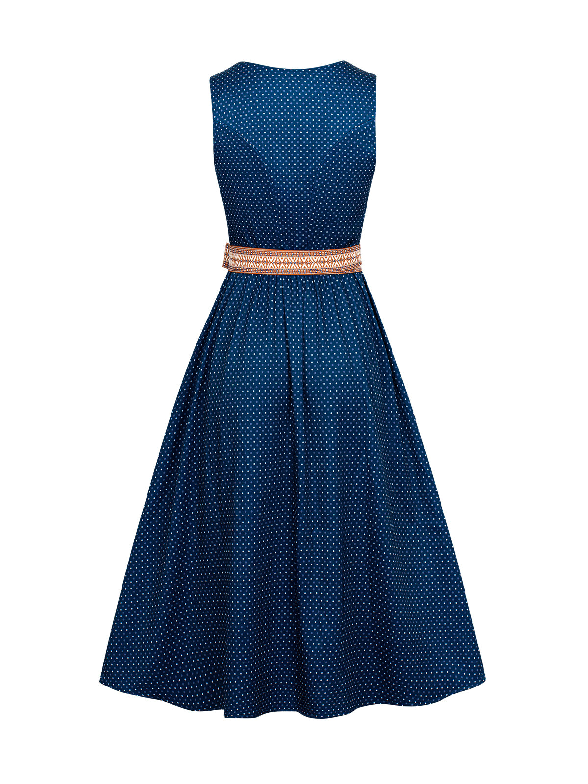 Josephine – Elegantes Trachtenkleid in Blau mit Frontreißverschluss