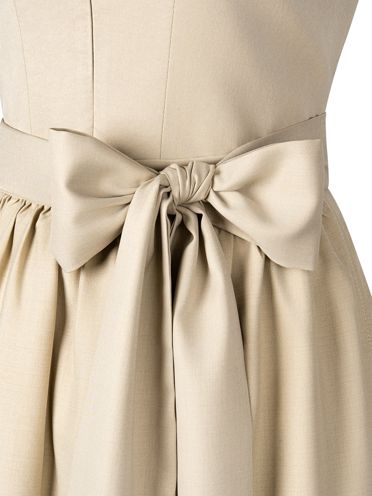 Trachten-Dirndl Andrina in Beige – Frontreißverschluss