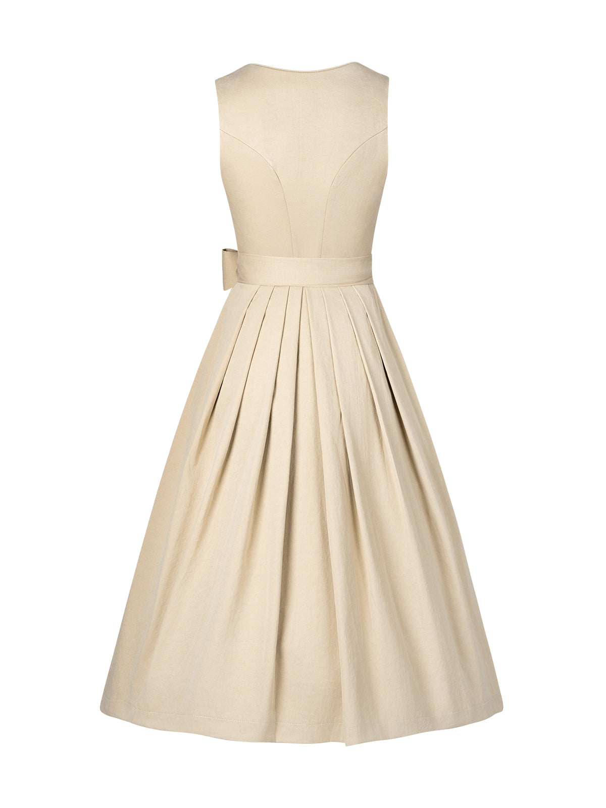 Trachten-Dirndl Andrina in Beige – Frontreißverschluss