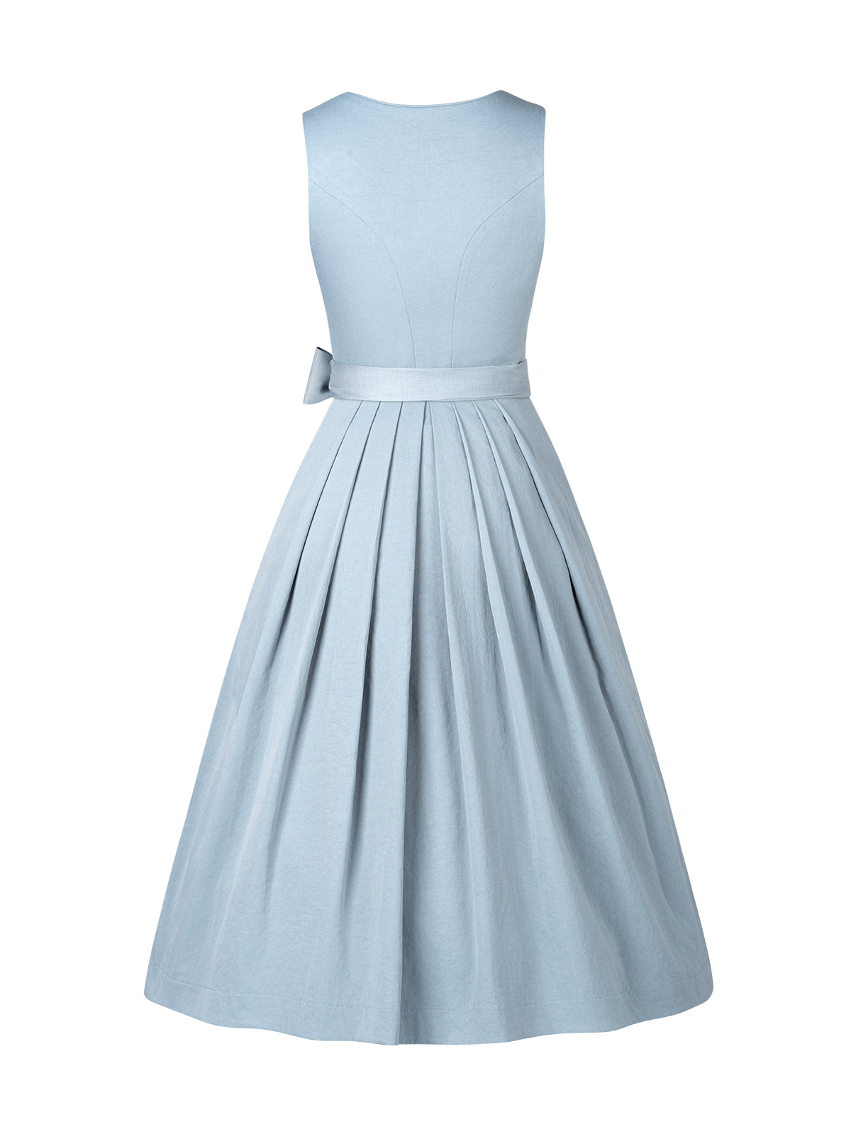 Klassisches Dirndl Lena – Blau, Herz-Ausschnitt