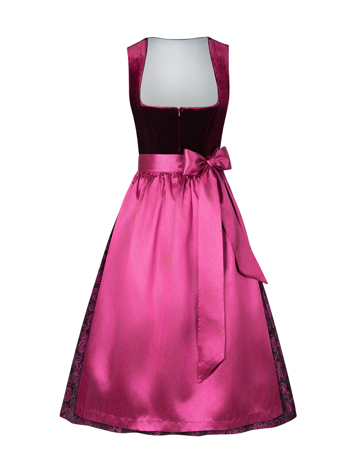 Damen Dirndl Klara mit Samtoptik – Rosa