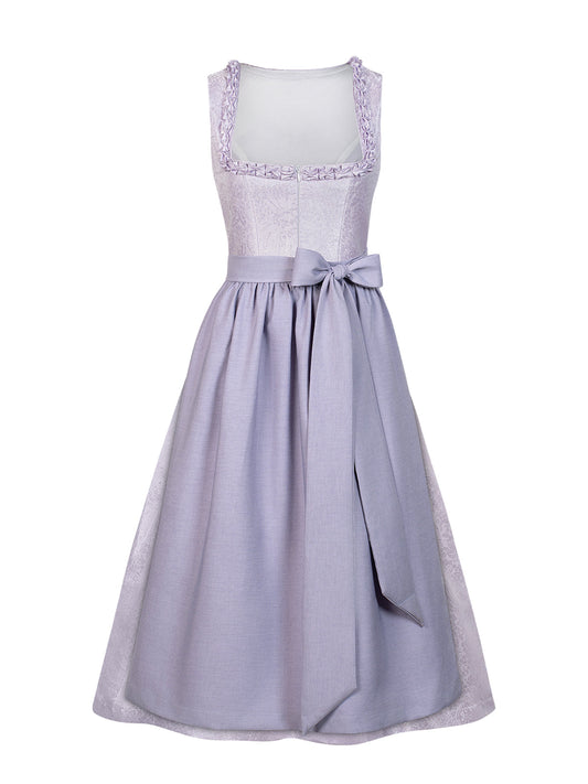 Wiesn Look Julia – Dirndl in Lila mit Gerader Ausschnitt