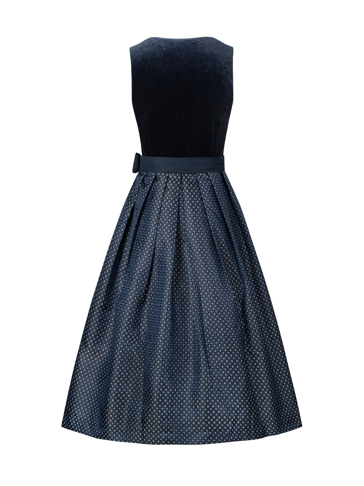 Traditionelles Trachtenkleid Stella in Blau mit Samtoptik