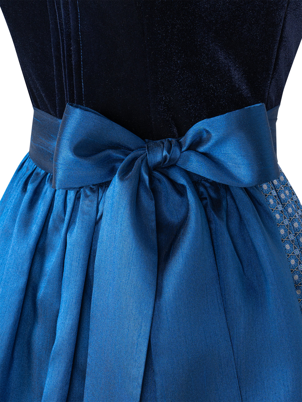 Dirndl Leonie – Samtoptik in Blau